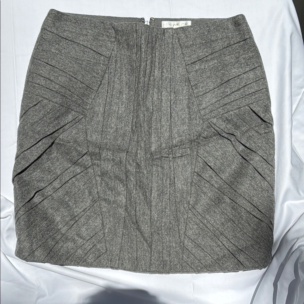 Gray Paule Ka Wool Skirt